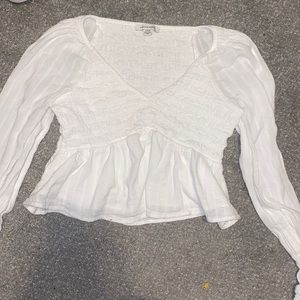 AE flowy white top